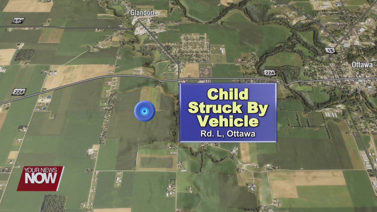 Child hospitalized after being run over by a car